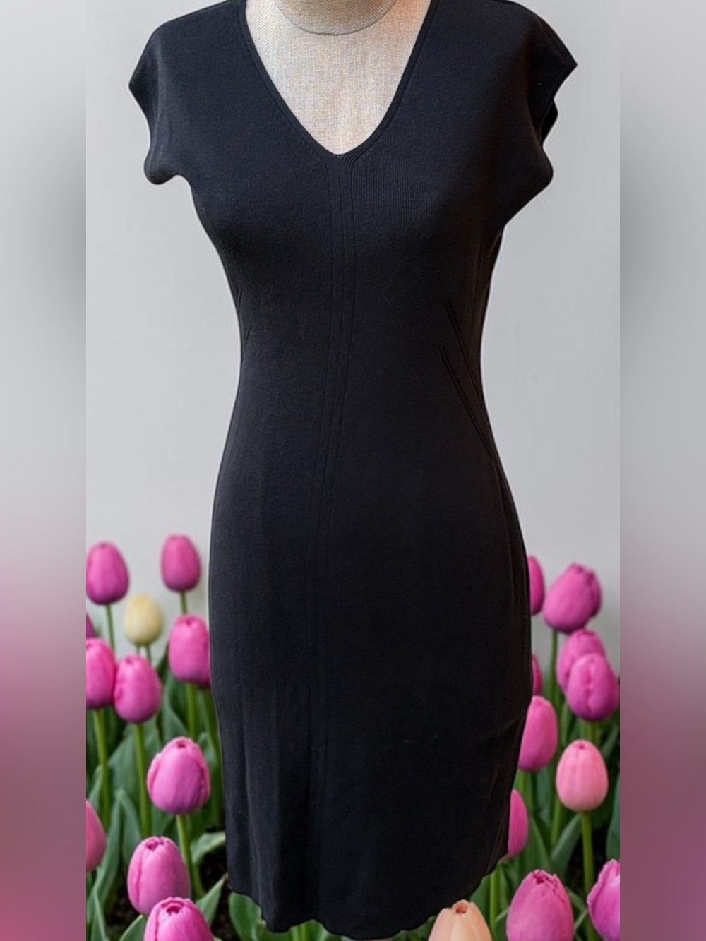 Emanuel Emanuel Ungaro beautiful black knit dress from Bergdorf Goodman NY